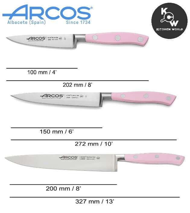 ชุดมีดทำครัว ARCOS PT3342 เช็ต 3 ชิ้น สีชมพู_10